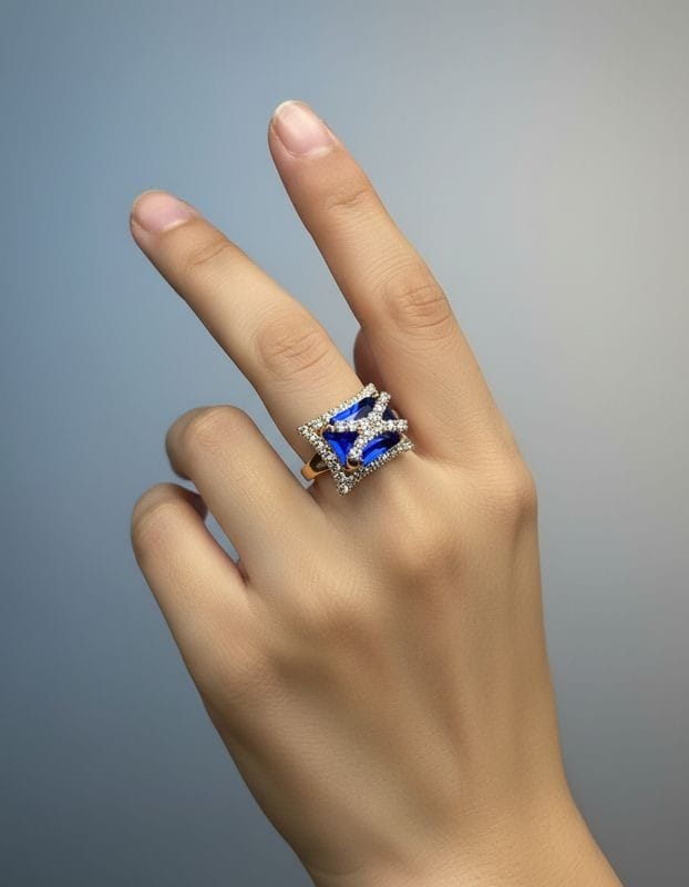 Crystal Statement Ring