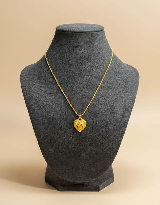Minimal Gold-Plated Heart Pendant